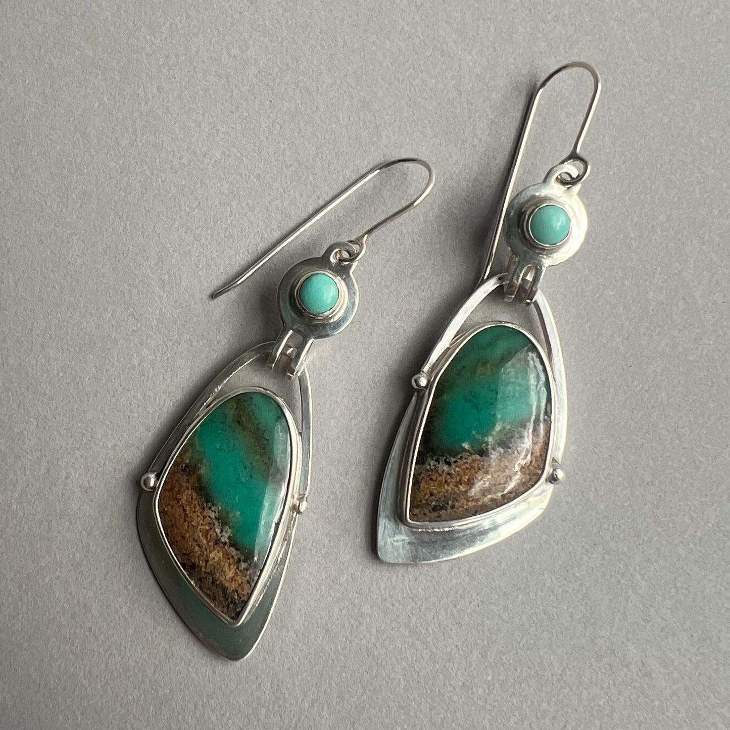 Opalized Wood Earrings