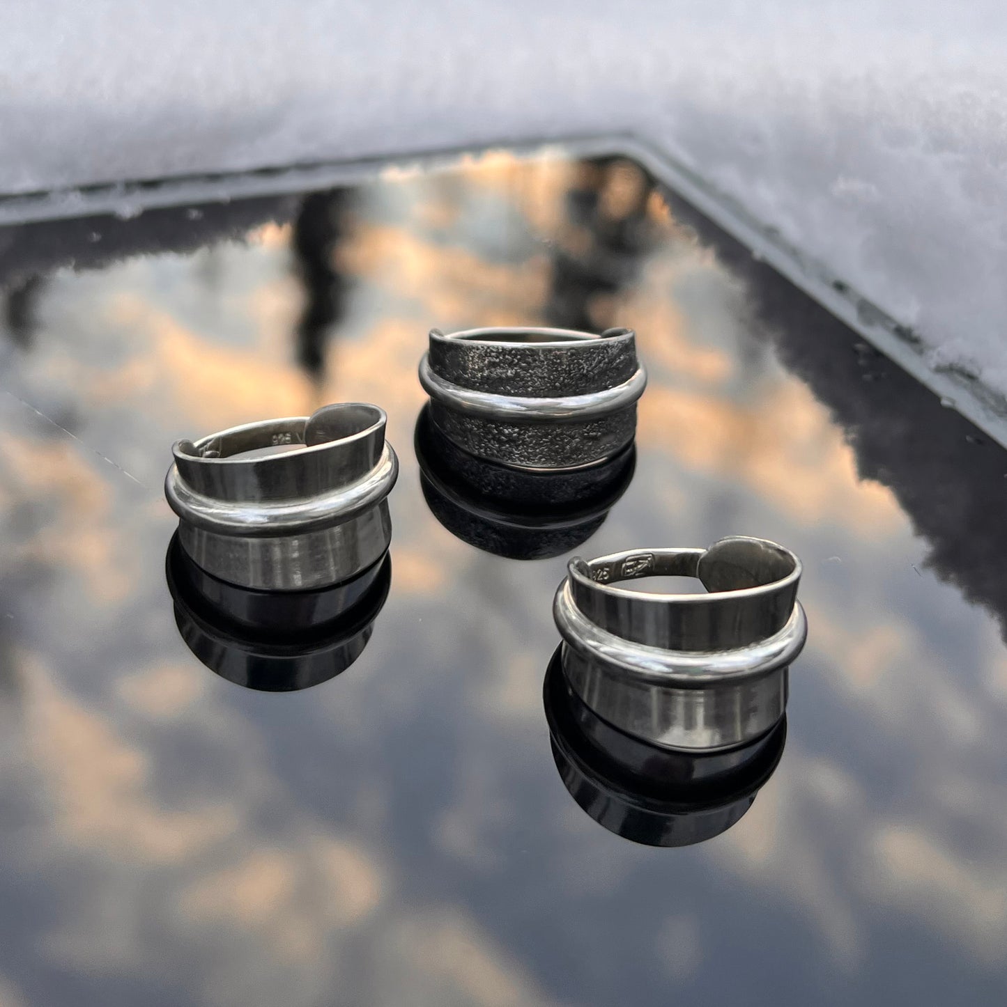 Banded Ring with texture